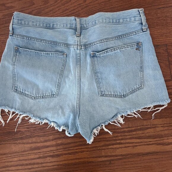Madewell Relaxed Denim Shorts Cedarcroft Wash Size 32" Size 14 - Picture 8 of 13